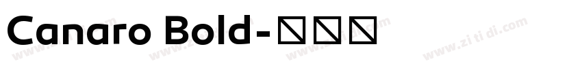 Canaro Bold字体转换